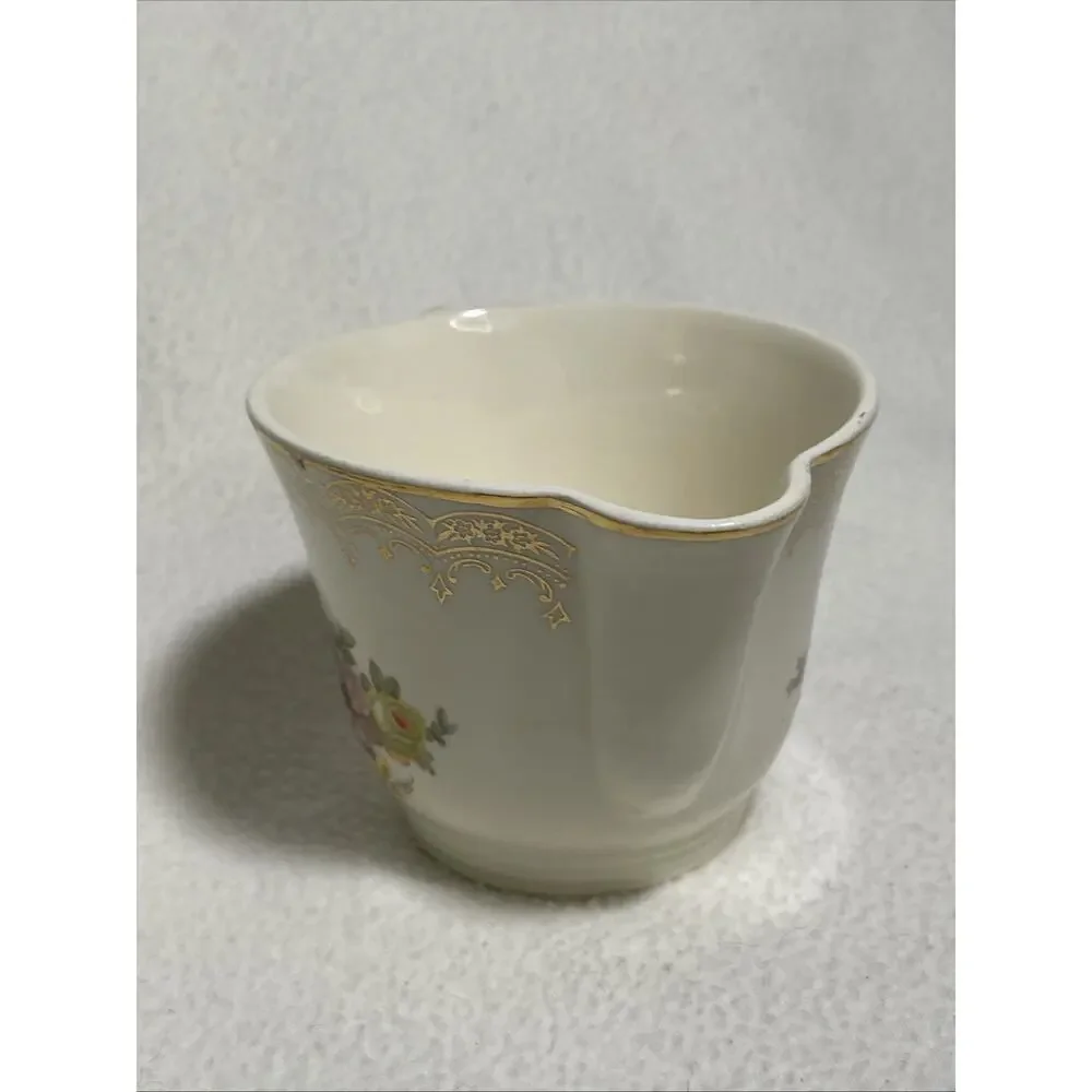 Vintage Alfred Meakin Creamer Pitcher- Floral Motif with Golden Rim